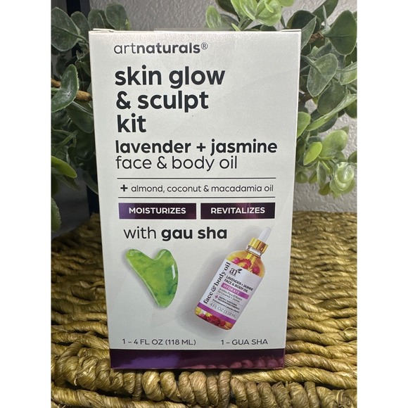Artnaturals Other - artnaturals Skin Glow Sculpt Kit Lavender Jasmine Face Body Oil‎ Gua Sha